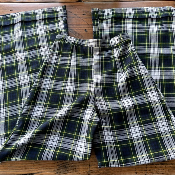 The Ragged Priest high rise wide leg plaid pants size xs - Picture 2 of 5